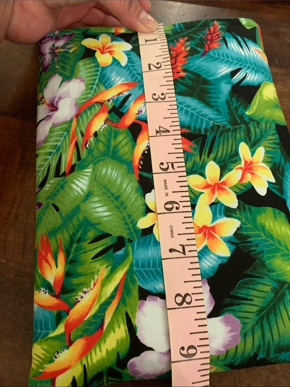Book Sleeve: Tropical Floral Design - Handmade NWOT